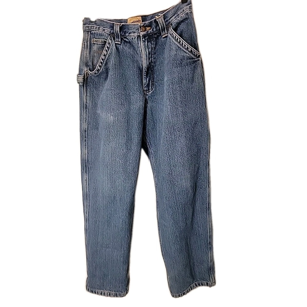 WEARGUARD Men's Denim Blue Jeans Fleece Lined Utility Work Pants  30 x 32